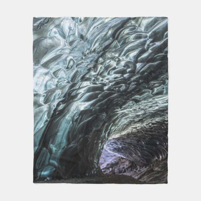 Eishöhle Wandmuster Fleecedecke (Vorderseite)