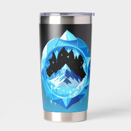 Eishöhlenansicht oder Schneebergstern mit voller H Thermobecher