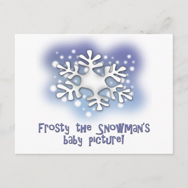 Eisig die Babybilder des Schneemanns Postkarte (Vorderseite)