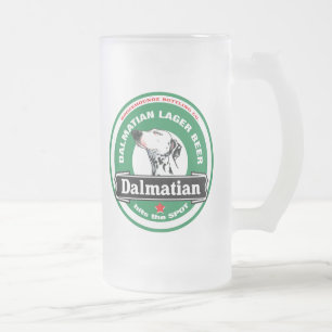 Eisige Bier-Tasse - Dalmatiner-Lager-Bier Mattglas Bierglas