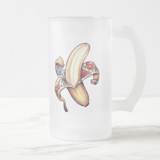 Eisige Bier-Tasse des Hannah-Bananenlogos! Mattglas Bierglas