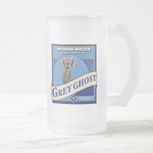 Eisige Bier-Tasse - grauer Geist Weimar-Weizen Mattglas Bierglas