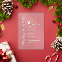 Eisige Schneeflocken-Weihnachts-Acryleinladung