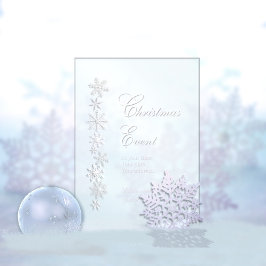 Eisige Schneeflocken-Weihnachts-Acryleinladung Acryleinladungen