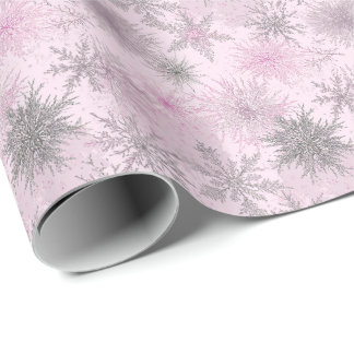 Eisige Vintage-Schneeflocken Geschenkpapier