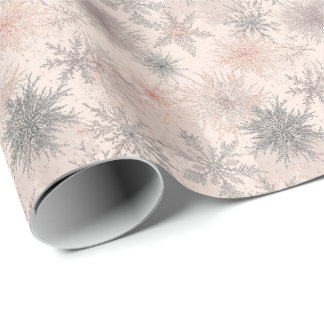 Eisige Vintage-Schneeflocken Geschenkpapier