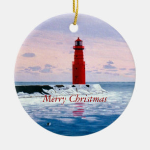 Eisige Wasser-Weihnachtsverzierung Keramikornament