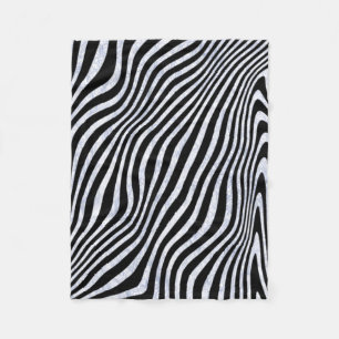 Eisige Zebra-Streifen Fleecedecke