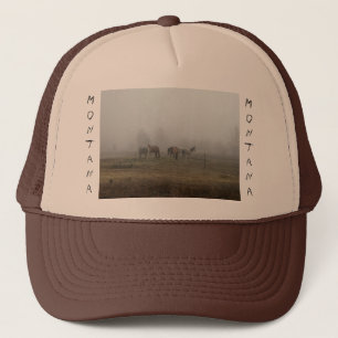 Eisiger Morgen-Nebel in Montana-Hut Truckerkappe