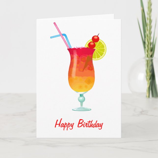 Eisiger tropischer Rum-Durchschlag Karte (Vorderseite)