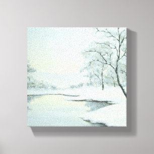 Eisiger Winter-LandschaftsLeinwand-Druck Leinwanddruck