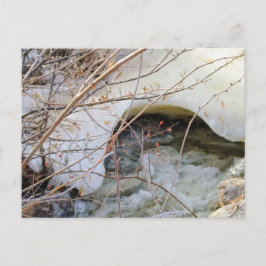Eisiger Winter schmilzt Postkarte