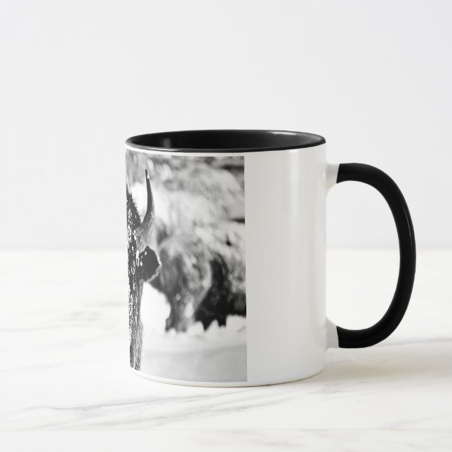 Eisiger Yellowstone-Bison Tasse (Rechts)