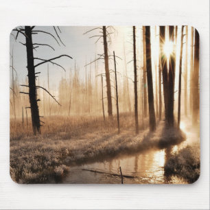 Eisiger Yellowstone-Morgen Mousepad