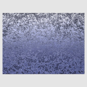 Eisiges blaues und weißes Ombre Knistern-Muster Seidenpapier
