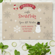 Eisiges Café-Geschirrtuch