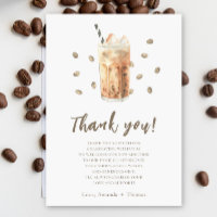 Eiskaffee-Baby-Shower Vielen Dank
