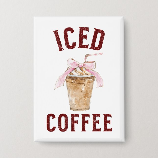 Eiskaffee Button (Vorderseite)