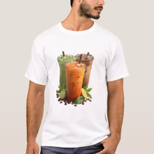 Eiskaffee-Trio - Thai-Tee-Matcha-Mokka-Liebhaber T-Shirt