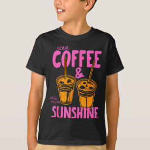 Eiskaffee und Sonnenschein Strand Hawaii Sommer T-Shirt