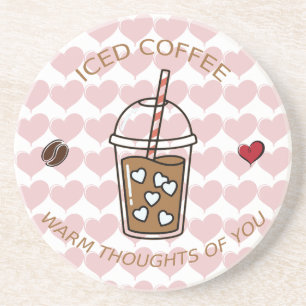 Eiskaffee Warme Gedanken An Dich Getränkeuntersetzer