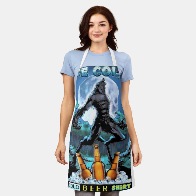 Eiskalter Bierkalt Shirt Schürze (Getragen)