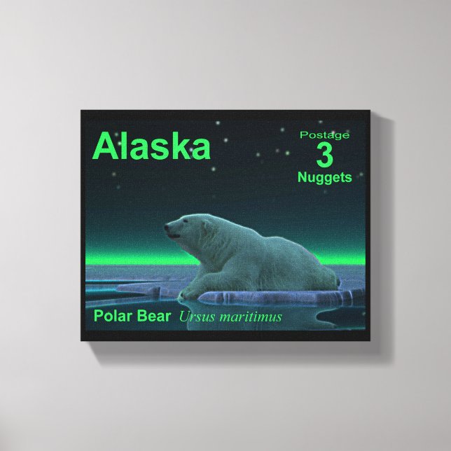 Eiskantenbär - Alaska-Bühne Leinwanddruck (Vorderseite)