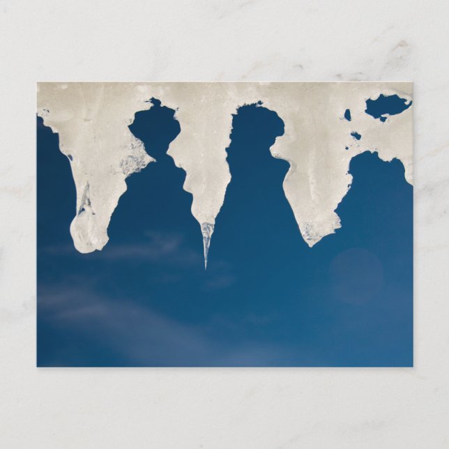 Eiskeln gegen den blauen Himmel Postkarte (Vorderseite)