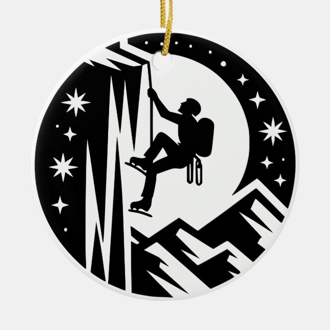 Eiskletterabend Klettern unter dem Mond und den St Keramik Ornament (Vorne)