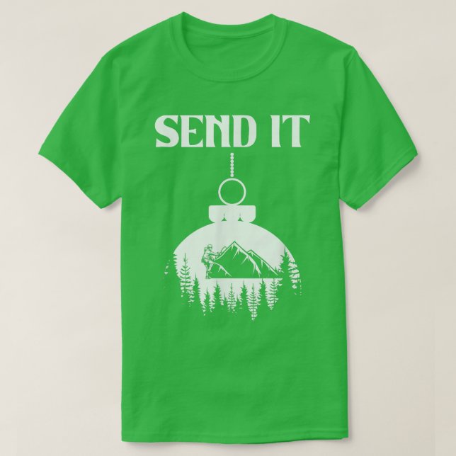 Eisklettern Schnee Berg Klettersteig Hobby schicke T-Shirt (Design vorne)