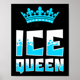Eiskönigin Grafik Eisangeln Fischer Eis Angelrute Poster