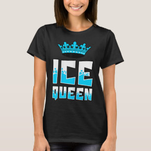 Eiskönigin Grafik Eisangeln Fischer Eis Angelrute T-Shirt