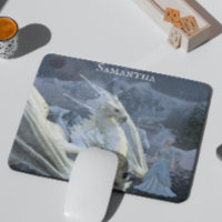Eiskönigin und Schneewinterdrachenfantasie