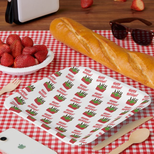 Eiskrebse Cooler glückliche Feiertage Pappteller (Picknick)