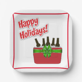 Eiskrebse Cooler glückliche Feiertage Pappteller