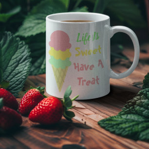 Eiskrem ist süß kaffeetasse