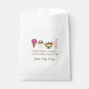 Eiskrem Sozialer Gefallen Banana Split Geschenktütchen