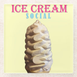 Eiskrem Soziales Glasuntersetzer
