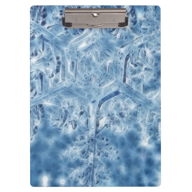 Eiskristall Fraktal Snowflake Klemmbrett (Vorderseite)