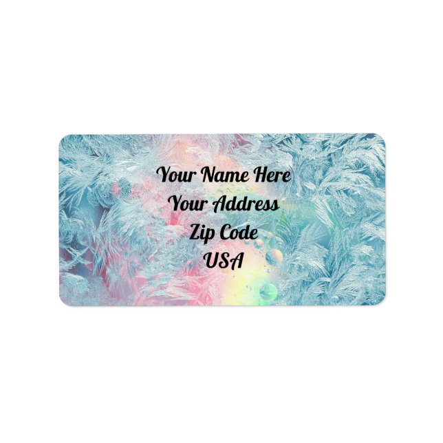 Eiskristalle Adressaufkleber (Vorne)