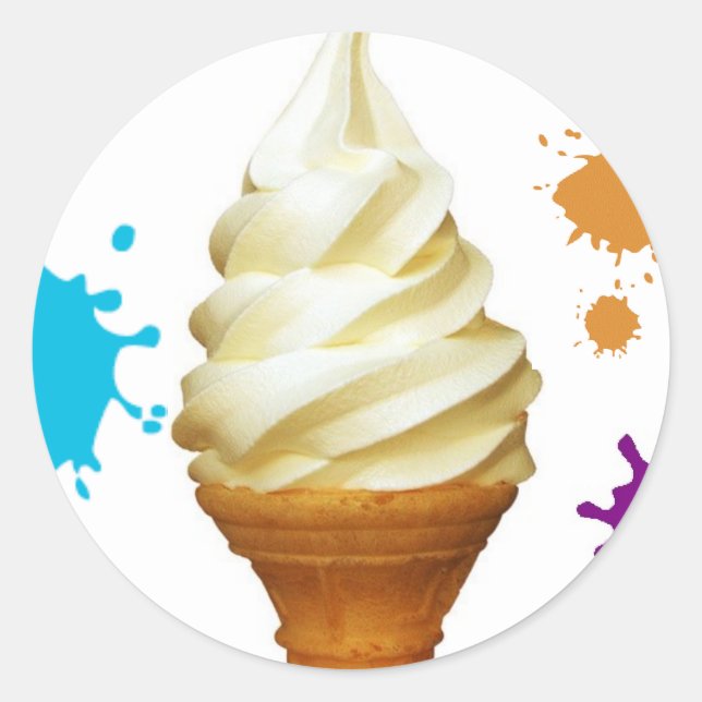 Eiskronenaufkleber Runder Aufkleber (Vorderseite)