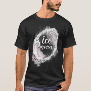Eiskunstlauf Eisläuferin Prinzessin Schlittschuh T-Shirt