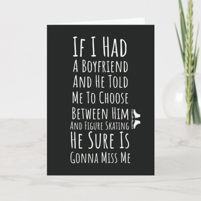 Eiskunstlauf Karten Mädchen Schlittschuh Schlittsc (Vorderseite)