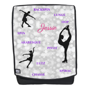 Eiskunstlauf-Typografie-Rucksack Rucksack