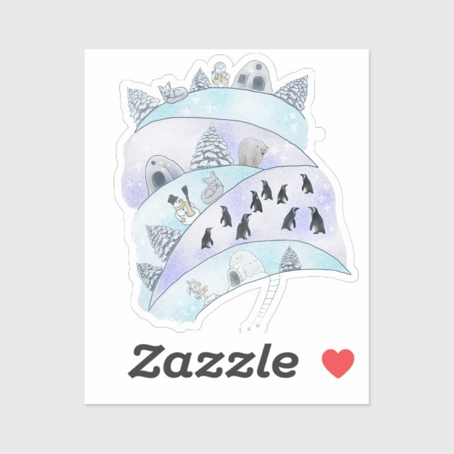 Eisland   aufkleber (Blatt)