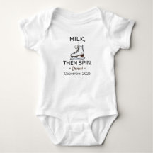 Eislauf-Baby-Ankündigung Milch Dann Drehung