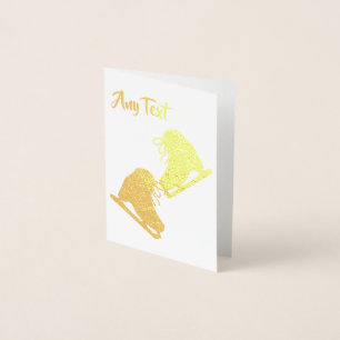 Eislauf in individueller Gestaltung Folienkarte