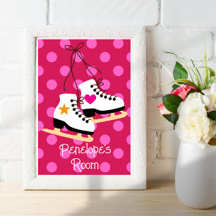 Eislauf-Schlittschuhe Raumdekoration Poster