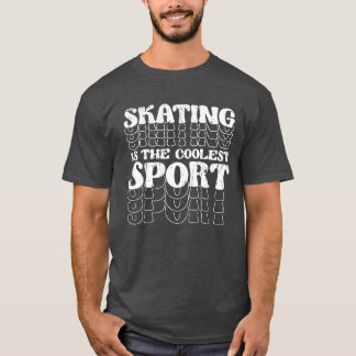 Eislaufen ist der coolste Sport Eislaufen retro T-Shirt