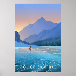 Eislaufen Reisen Poster